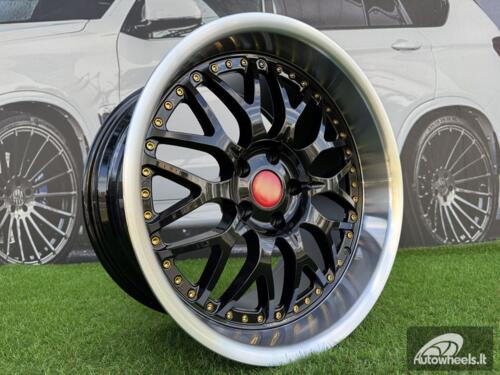 Ratlankis BBS LM-R Style R18X10J (Fit for 5X112 / 5X114.3) ET20 73.1 Black with Diamond Cut Lip