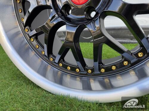 Ratlankis BBS LM-R Style R18X10J (Fit for 5X112 / 5X114.3) ET20 73.1 Black with Diamond Cut Lip