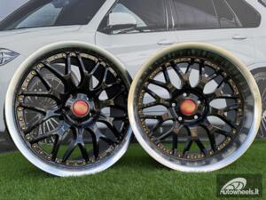 Ratlankis BBS LM-R Style R18X10J (Fit for 5X112 / 5X114.3) ET20 73.1 Black with Diamond Cut Lip