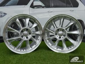 Ratlankis Lorinser LM-6 Style R19X8.5J 5X112 ET35 66.6 Silver with Diamond Cut
