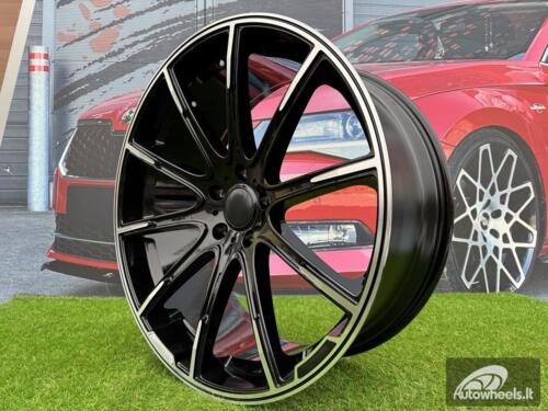 Ratlankis Mercedes Brabus Z Style R24X10J 5X130 ET30 84.1 Black with Diamond cut for G Class
