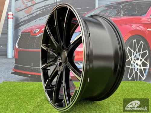 Ratlankis Mercedes Brabus Z Style R24X10J 5X130 ET30 84.1 Black with Diamond cut for G Class
