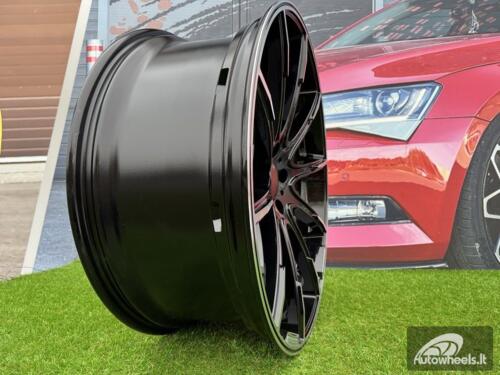 Ratlankis Mercedes Brabus Z Style R24X10J 5X130 ET30 84.1 Black with Diamond cut for G Class