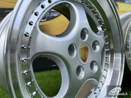 Ratlankis Porsche 964 Turbo Speedline Style R18X8 5X130 ET50 71.56 Silver with Diamond Cut Lip