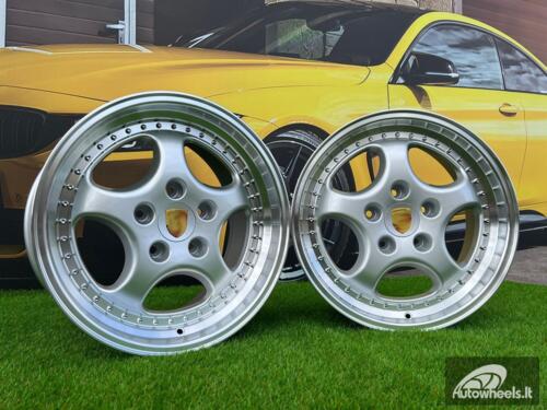 Ratlankis Porsche 964 Turbo Speedline Style R18X8 5X130 ET50 71.56 Silver with Diamond Cut Lip
