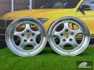 Ratlankis Porsche 964 Turbo Speedline Style R18X8 5X130 ET50 71.56 Silver with Diamond Cut Lip