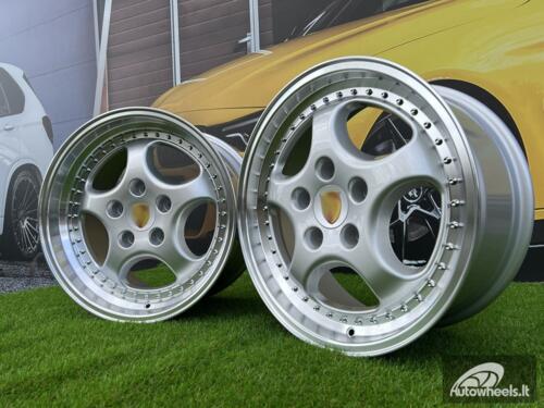 Ratlankis Porsche 964 Turbo Speedline Style R18X9.5 5X130 ET50 71.56 Silver with Diamond Cut Lip