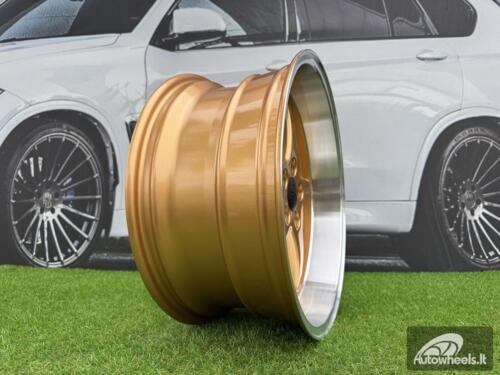 Ratlankis Volvo Ocean MK 18 Style R18X8.5 5X108 ET6 65.1 Gold with Diamond Cut Lip