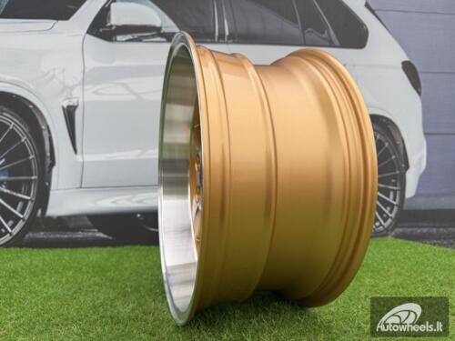 Ratlankis Volvo Ocean MK 18 Style R18X8.5 5X108 ET6 65.1 Gold with Diamond Cut Lip
