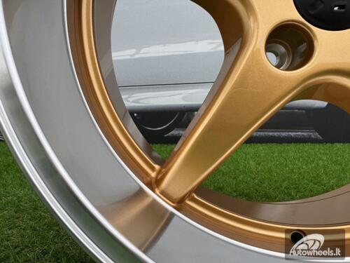 Ratlankis Volvo Ocean MK 18 Style R18X8.5 5X108 ET6 65.1 Gold with Diamond Cut Lip