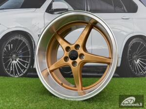 Ratlankis Volvo Ocean MK 18 Style R18X8.5 5X108 ET6 65.1 Gold with Diamond Cut Lip (240, 740, 940)