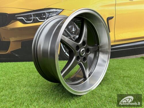 Ratlankis Volvo Ocean MK 18 Style R18X8.5 5X108 ET6 65.1 Dark Grey with Diamond Cut Lip