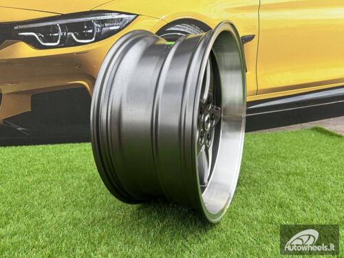 Ratlankis Volvo Ocean MK 18 Style R18X8.5 5X108 ET6 65.1 Dark Grey with Diamond Cut Lip