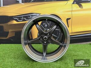 Ratlankis Volvo Ocean MK 18 Style R18X8.5 5X108 ET6 65.1 Dark Grey with Diamond Cut Lip