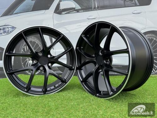 Ratlankis BBS FI-R Style R19X8.5J 5X120 ET35 72.56 Satin Black with Diamond Cut Lip