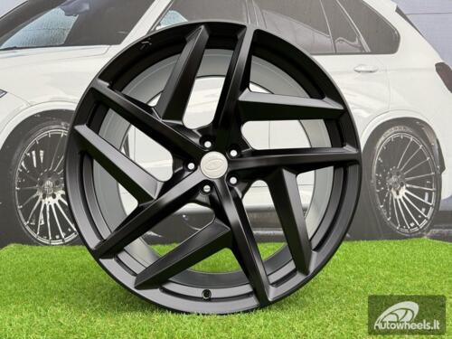 Ratlankis Land Rover Khan Style 52 Style R22X10J 5X108 ET45 63.3 Satin Black