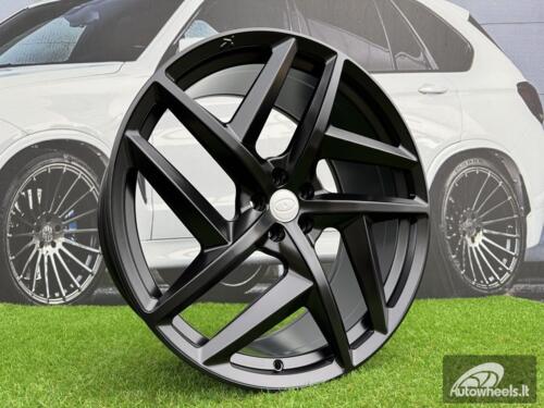 Ratlankis Land Rover Khan Style 52 Style R22X10J 5X108 ET45 63.3 Satin Black