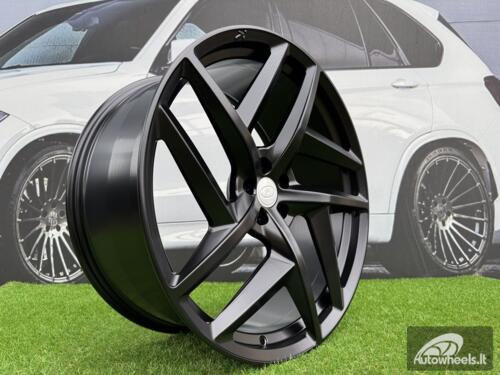 Ratlankis Land Rover Khan Style 52 Style R22X10J 5X108 ET45 63.3 Satin Black