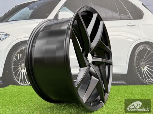 Ratlankis Land Rover Khan Style 52 Style R22X10J 5X108 ET45 63.3 Satin Black