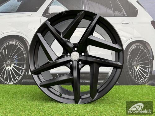 Ratlankis Land Rover Khan Style 52 Style R22X10J 5X108 ET45 63.3 Satin Black