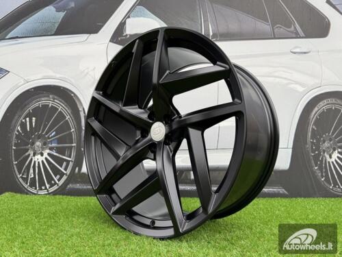 Ratlankis Land Rover Khan Style 52 Style R22X10J 5X108 ET45 63.3 Satin Black