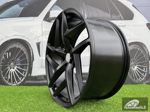 Ratlankis Land Rover Khan Style 52 Style R22X10J 5X108 ET45 63.3 Satin Black