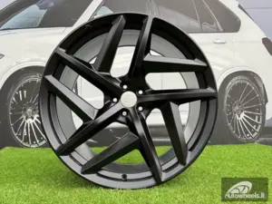Ratlankis Land Rover Khan Style 52 Style R22X10J 5X108 ET45 63.3 Satin Black