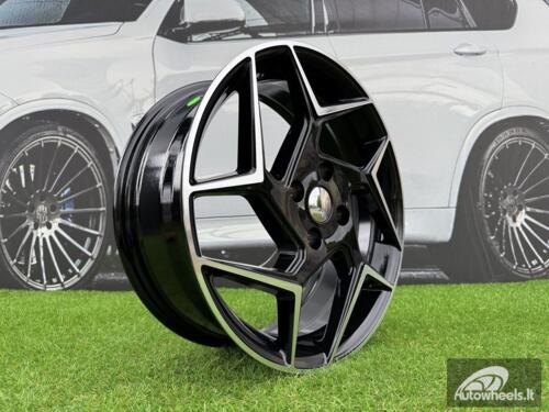 Ratlankis Ford Fiesta ST Style R17X6.5J 4X108 ET38 63.4 Black with Diamond Cut