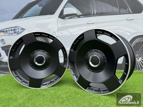 Ratlankis Mercedes AMG Monoblock Style R20X8.5J 5X112 ET38 66.6 Satin Black with Milled Lip