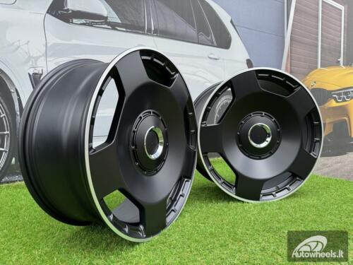 Ratlankis Mercedes AMG Monoblock Style R20X8.5J 5X112 ET38 66.6 Satin Black with Milled Lip