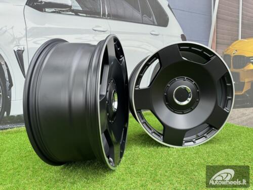 Ratlankis Mercedes AMG Monoblock Style R20X8.5J 5X112 ET38 66.6 Satin Black with Milled Lip