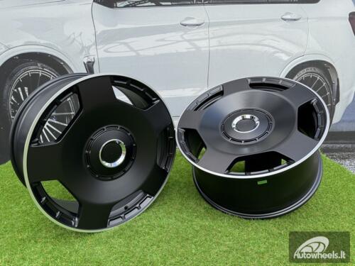 Ratlankis Mercedes AMG Monoblock Style R20X9.5J 5X112 ET42 66.6 Satin Black with Milled Lip