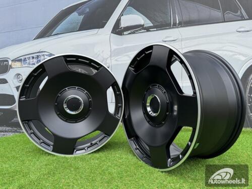 Ratlankis Mercedes AMG Monoblock Style R20X9.5J 5X112 ET42 66.6 Satin Black with Milled Lip