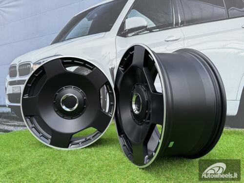 Ratlankis Mercedes AMG Monoblock Style R20X9.5J 5X112 ET42 66.6 Satin Black with Milled Lip