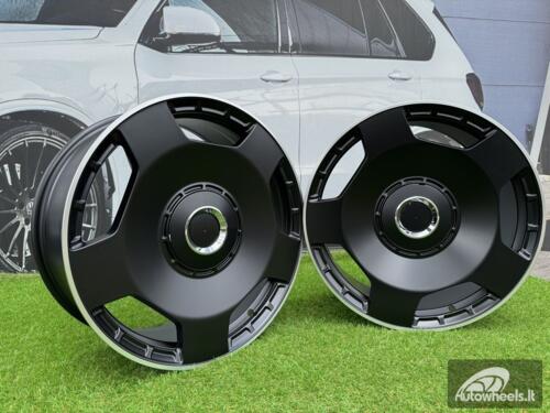 Ratlankis Mercedes AMG Monoblock Style R20X9.5J 5X112 ET42 66.6 Satin Black with Milled Lip