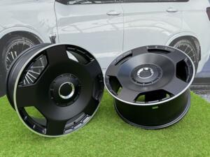 Ratlankis Mercedes AMG Monoblock Style R20X9.5J 5X112 ET42 66.6 Satin Black with Milled Lip