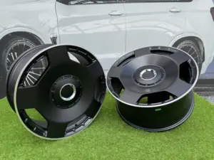 Ratlankis Mercedes AMG Monoblock Style R20X9.5J 5X112 ET42 66.6 Satin Black with Milled Lip