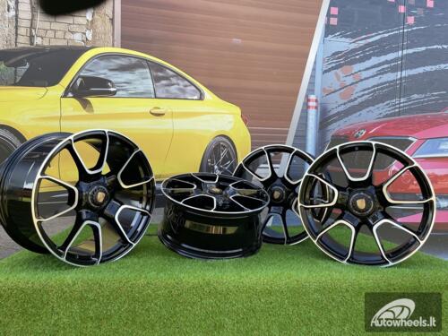 Ratlankis Forged Porsche 911 Carrera Targa style R21X11.5J 5X130 ET67 71.6 Black with Diamond Cut Face (GOES WITH FRONT WHEELS IN R20x8.5J)