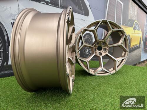Ratlankis Lamborghini Urus Y Spoke Style R23X10.5J 5X130 ET20 71.6 Gold with Diamond Cut
