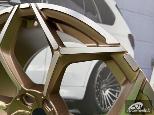 Ratlankis Lamborghini Urus Y Spoke Style R23X10.5J 5X130 ET20 71.6 Gold with Diamond Cut