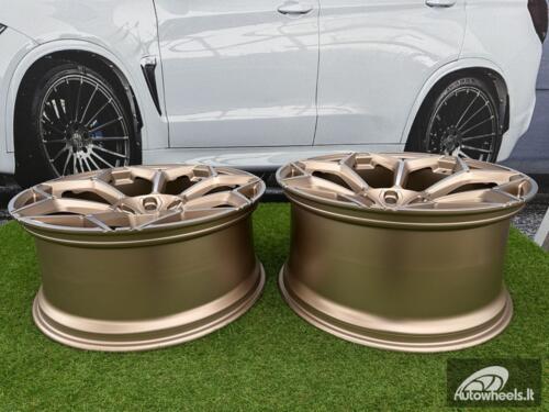 Ratlankis Lamborghini Urus Y Spoke Style R23X10.5J 5X130 ET20 71.6 Gold with Diamond Cut
