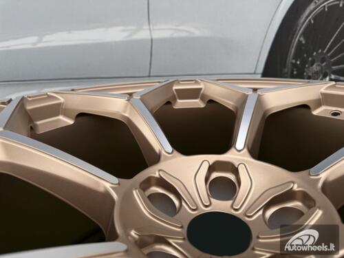 Ratlankis Lamborghini Urus Y Spoke Style R23X11.5J 5X130 ET14 71.6 Gold with Diamond Cut