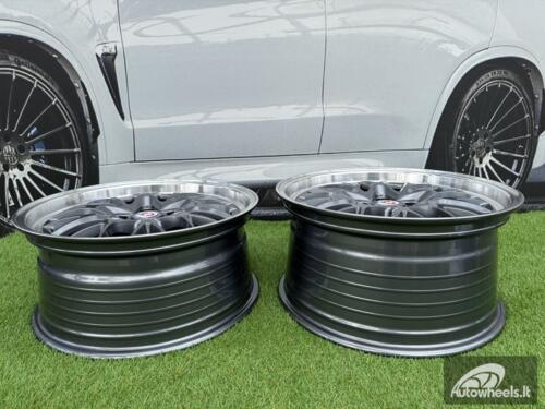 Ratlankis R18x9  5X120  ET  30  72.6  A1408  Gun Metal+Polished Lip (GMPL)  For RACIN  (P)  (HRE Performance Style (Front+Rear))