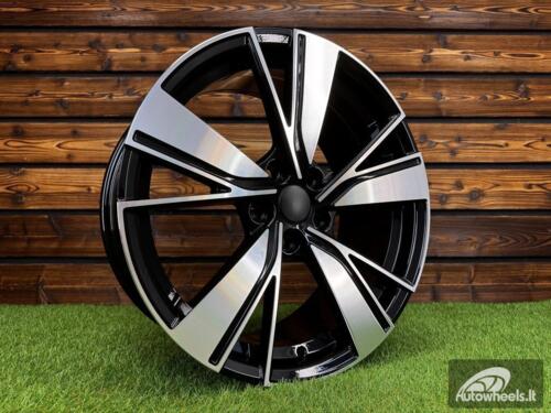 Ratlankis R18x8  5X112  ET  45  57.1  B1988  (3S1299)  Black Polished (MB)  For VW  (K4)  (HYBRID FORGED )