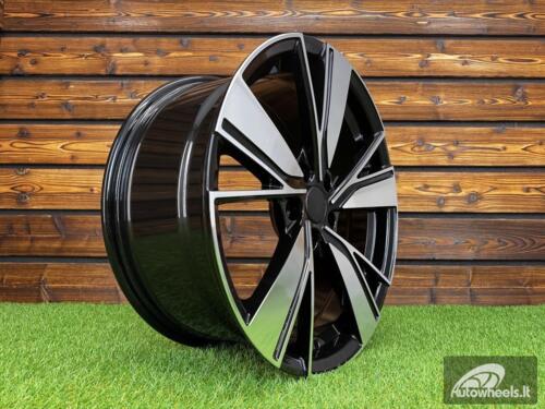 Ratlankis R18x8  5X112  ET  45  57.1  B1988  (3S1299)  Black Polished (MB)  For VW  (K4)  (HYBRID FORGED )