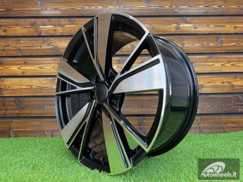 Ratlankis R18x8  5X112  ET  45  57.1  B1988  (3S1299)  Black Polished (MB)  For VW  (K4)  (HYBRID FORGED )