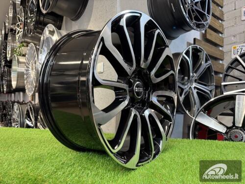 Ratlankis R22x9.5  5X120  ET  45  72.6  BY959  (FBX196)  Black Polished (MB)  For LAND  (Z6)  (HYBRID FORGED)