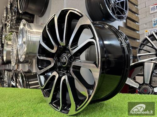 Ratlankis R22x9.5  5X120  ET  45  72.6  BY959  (FBX196)  Black Polished (MB)  For LAND  (Z6)  (HYBRID FORGED)