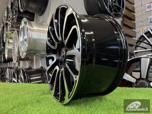 Ratlankis R22x9.5  5X120  ET  45  72.6  BY959  (FBX196)  Black Polished (MB)  For LAND  (Z6)  (HYBRID FORGED)