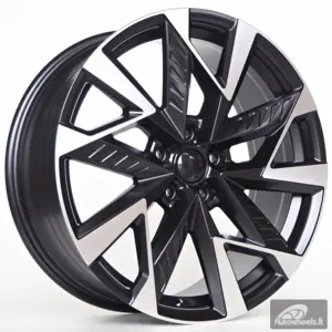 Ratlankis Inid 8X19 5X112 ET45 57,1 MATT BLACK +  MACHINE FACE